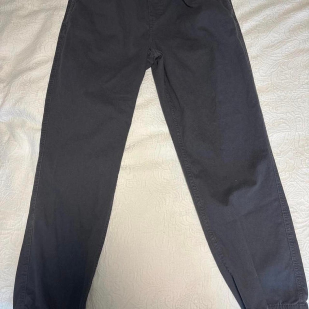 HM Regular Fit Joggers Mens Small Dark Gray Elastic Waist Drawstring Pants